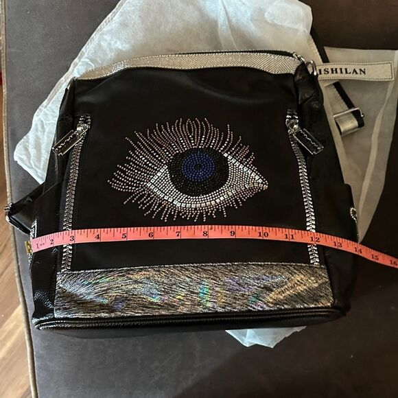 Black Eye-Embellished Women\'s backpack/shoulder bag main image 7